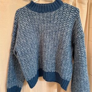 Blue Patterned Women's Sweater